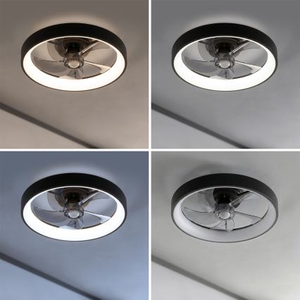 Brilagi - LED stropni ventilator s prigušivanjem LED/34W/230V 3000-6500K Ø 50 cm crni + daljinski upravljač