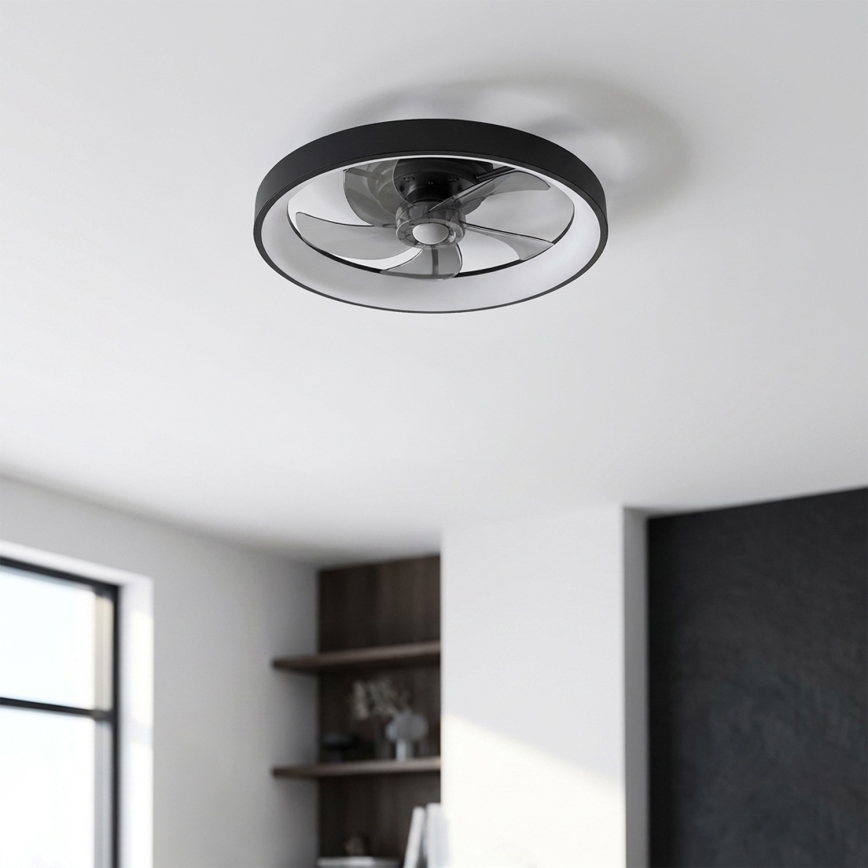 Brilagi - LED stropni ventilator s prigušivanjem LED/34W/230V 3000-6500K Ø 50 cm crni + daljinski upravljač