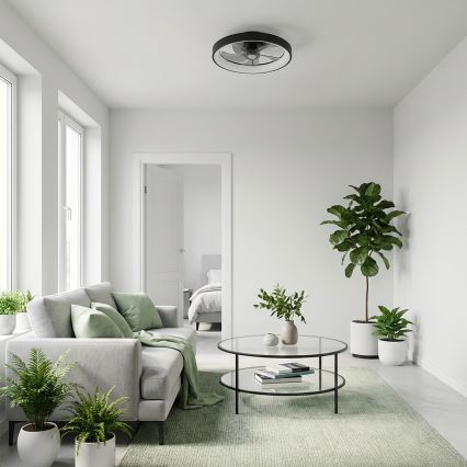 Brilagi - LED stropni ventilator s prigušivanjem LED/34W/230V 3000-6500K Ø 50 cm crni + daljinski upravljač