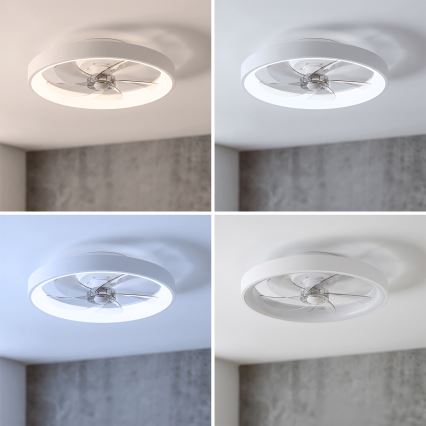 Brilagi - LED stropni ventilator s mogućnošću prigušivanja LED/34W/230V 3000-6500K Ø 50 cm bijeli + daljinski upravljač