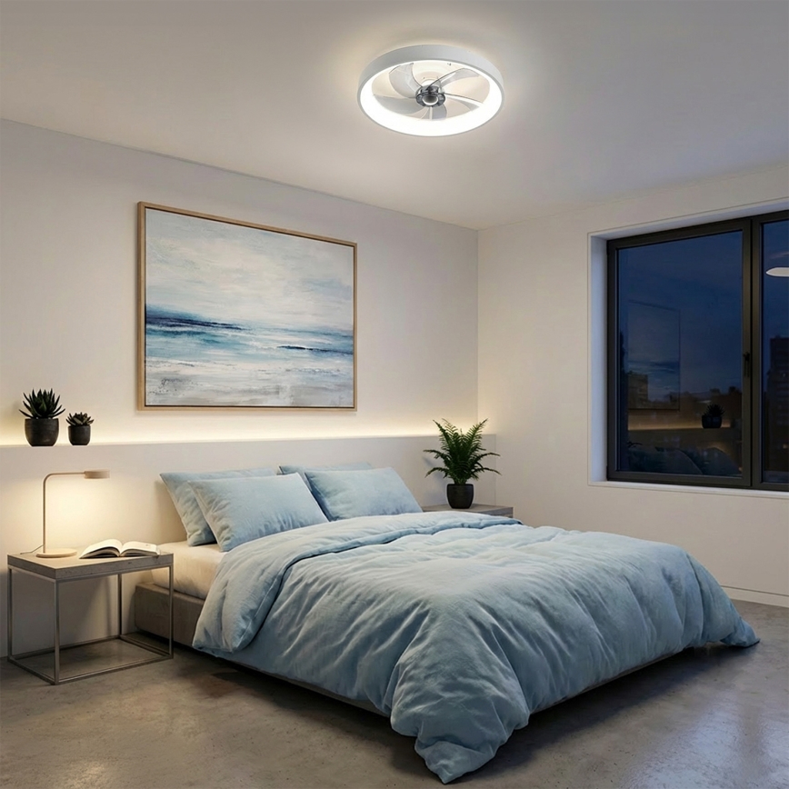 Brilagi - LED stropni ventilator s mogućnošću prigušivanja LED/34W/230V 3000-6500K Ø 50 cm bijeli + daljinski upravljač