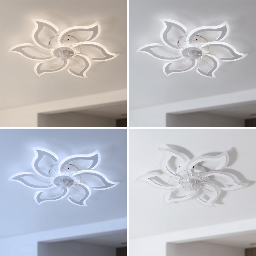 Brilagi - LED prigušivi stropni ventilator LED/34W/230V 3000-6500K Ø 83 cm bijela + daljinski upravljač