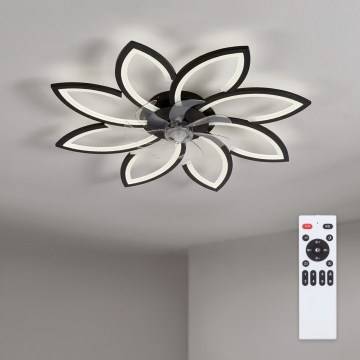 Brilagi - LED stropni ventilator s prigušivanjem LED/43W/230V 3000-6500K prom. 90 cm crna + daljinski upravljač