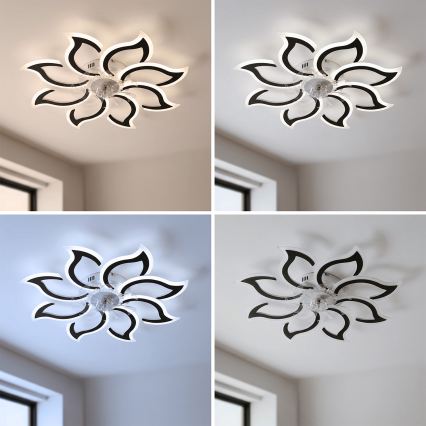 Brilagi - LED prigušivi stropni ventilator 44W/230V, promjer 90 cm, crni + daljinski upravljač