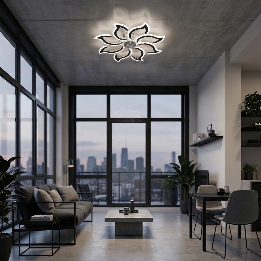 Brilagi - LED prigušivi stropni ventilator 44W/230V, promjer 90 cm, crni + daljinski upravljač