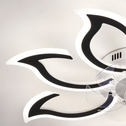 Brilagi - LED prigušivi stropni ventilator 44W/230V, promjer 90 cm, crni + daljinski upravljač