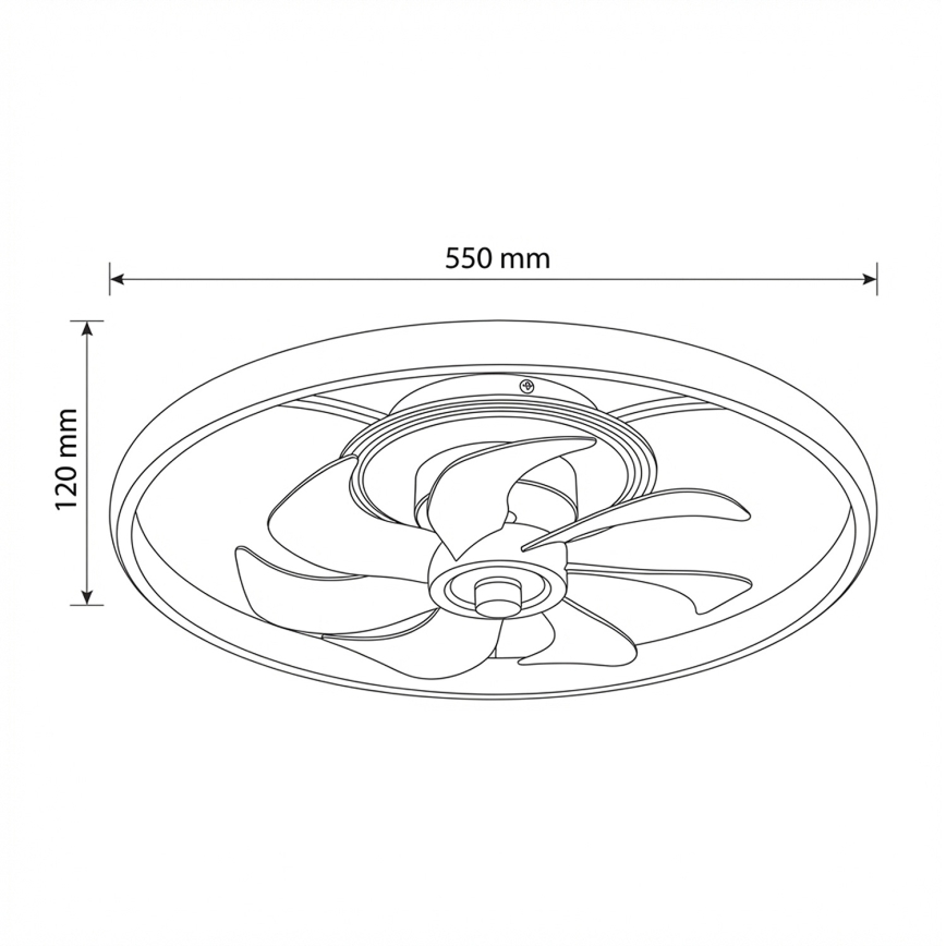 Brilagi - LED stropni ventilator s prigušivim svjetlom LED/66W/230V 55 cm bijela/zlatna + daljinski upravljač