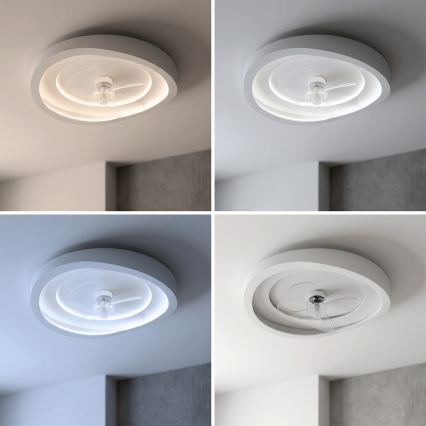 Brilagi - LED stropni ventilator s prigušivanjem LED/80W/230V Ø 50 cm bijeli + daljinski upravljač
