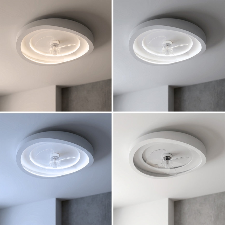Brilagi - LED stropni ventilator s prigušivanjem LED/80W/230V Ø 50 cm bijeli + daljinski upravljač