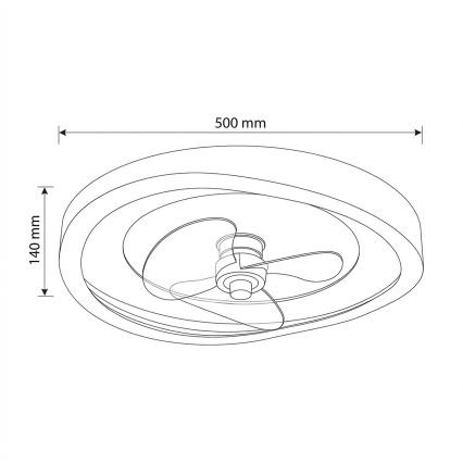Brilagi - LED stropni ventilator s prigušivanjem LED/80W/230V Ø 50 cm bijeli + daljinski upravljač