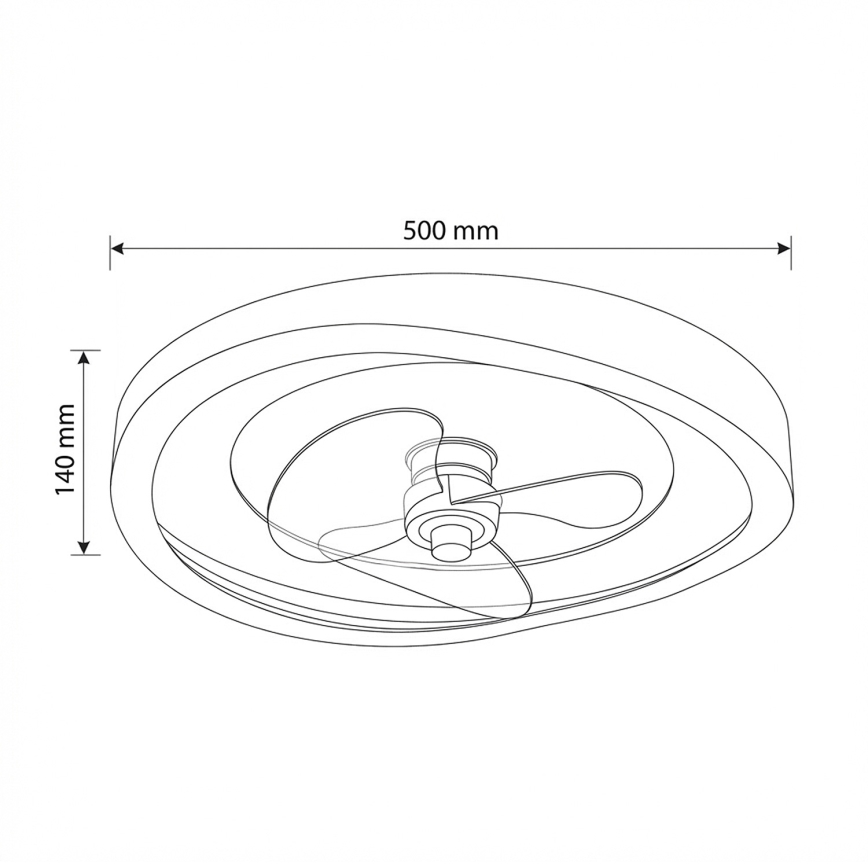 Brilagi - LED stropni ventilator s prigušivanjem LED/80W/230V Ø 50 cm bijeli + daljinski upravljač