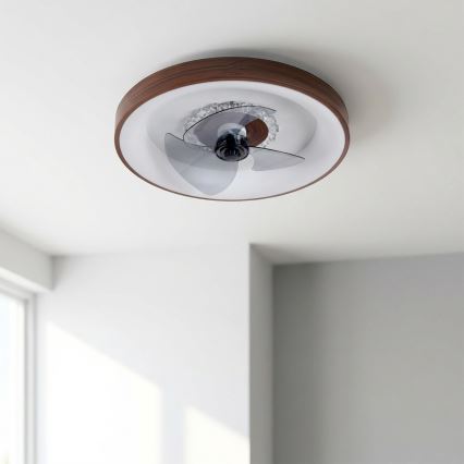 Brilagi - LED stropni ventilator s prigušavanjem LED/34W/230V 3000-6500K Ø 46 cm smeđi + daljinsko upravljanje