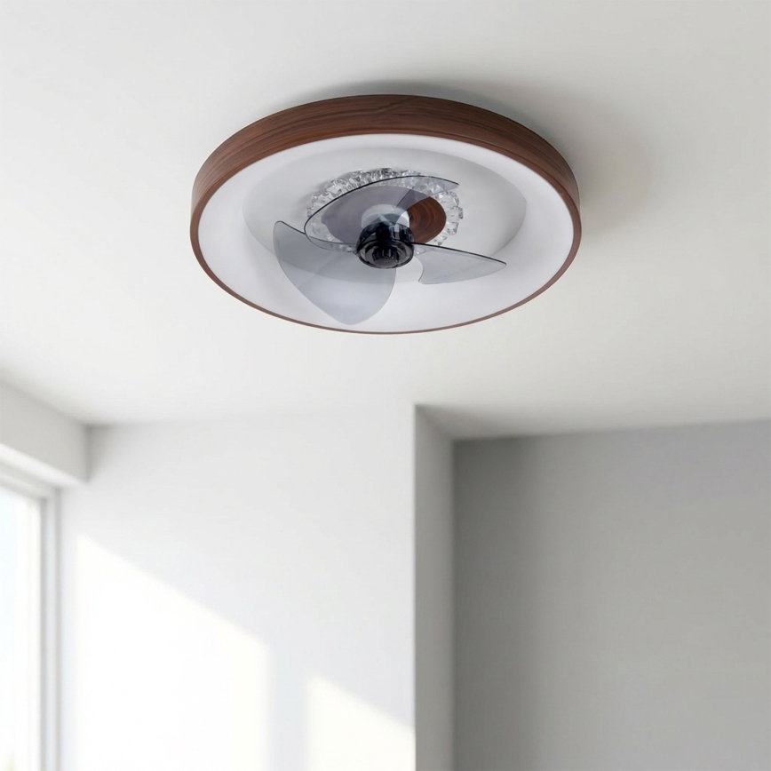 Brilagi - LED stropni ventilator s prigušavanjem LED/34W/230V 3000-6500K Ø 46 cm smeđi + daljinsko upravljanje
