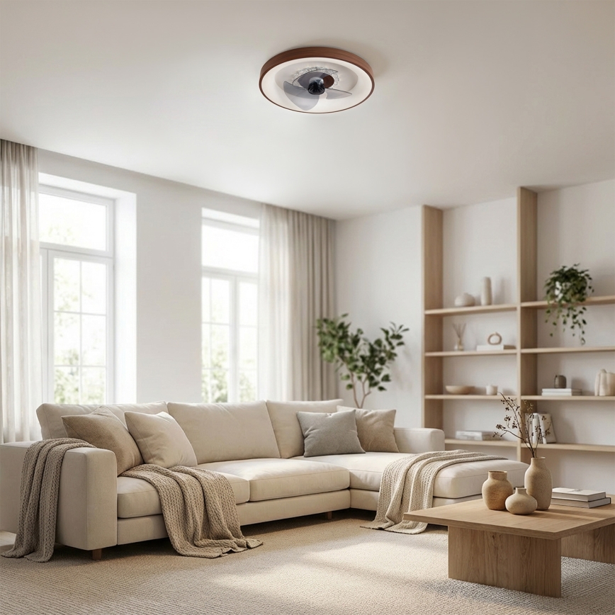 Brilagi - LED stropni ventilator s prigušavanjem LED/34W/230V 3000-6500K Ø 46 cm smeđi + daljinsko upravljanje