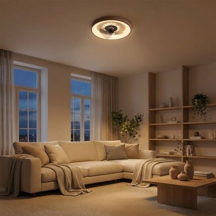 Brilagi - LED stropni ventilator s prigušavanjem LED/34W/230V 3000-6500K Ø 46 cm smeđi + daljinsko upravljanje