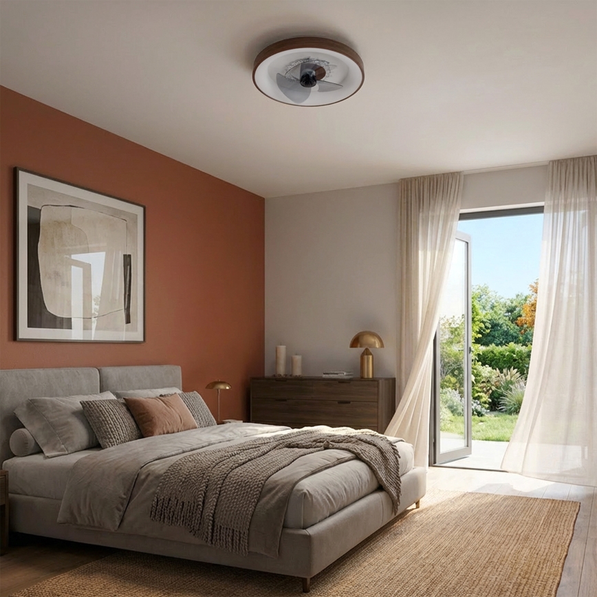 Brilagi - LED stropni ventilator s prigušavanjem LED/34W/230V 3000-6500K Ø 46 cm smeđi + daljinsko upravljanje