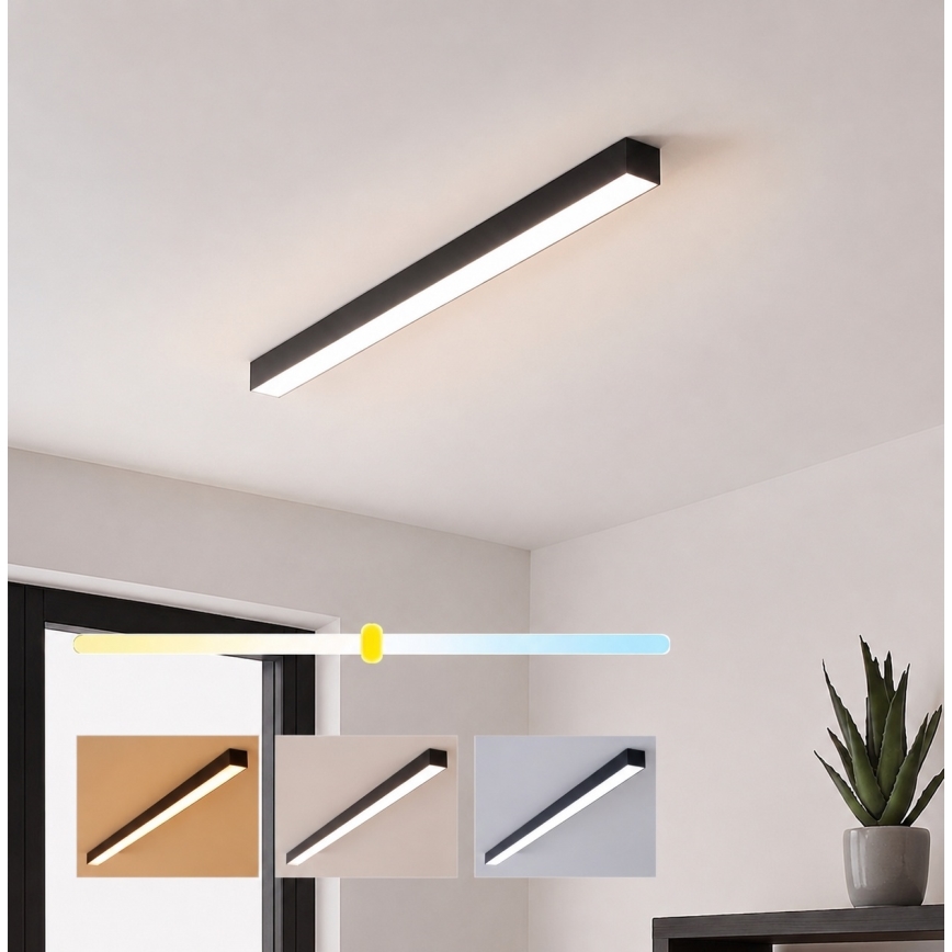 Brilagi - LED stropno nadometno svjetlo FULLDAY LED/20/30/40W/230V 2700/4000/6000K 120 cm UGR19 crna