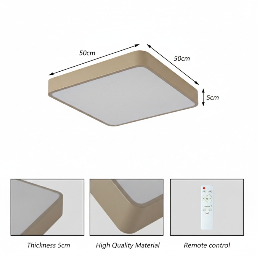 Brilagi - LED stropno svjetilo POOL/48W/230V 3000/4500/6000K 50x50 cm bež