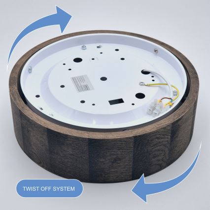 Brilagi - LED stropno svjetlo CARVALHO 1xE27/15W/230V hrast/orah, promjer 27 cm