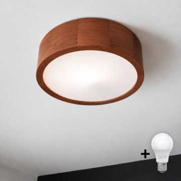 Brilagi - LED stropno svjetlo CARVALHO 1xE27/15W/230V hrast-trešnja Ø 27 cm