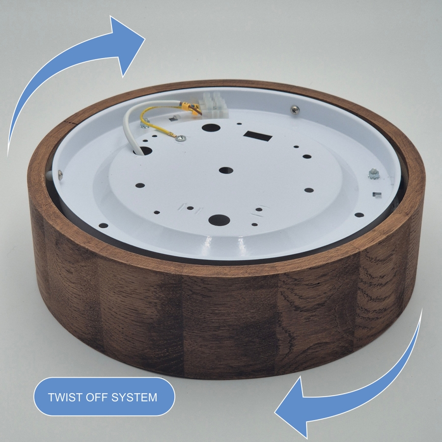 Brilagi - LED stropno svjetlo CARVALHO 1xE27/15W/230V hrast-trešnja Ø 27 cm