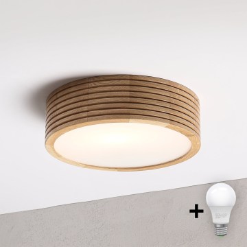 Brilagi - LED Stropno svjetlo CARVALHO MODERN 1xE27/60W/230V promjer 27,5 cm hrast
