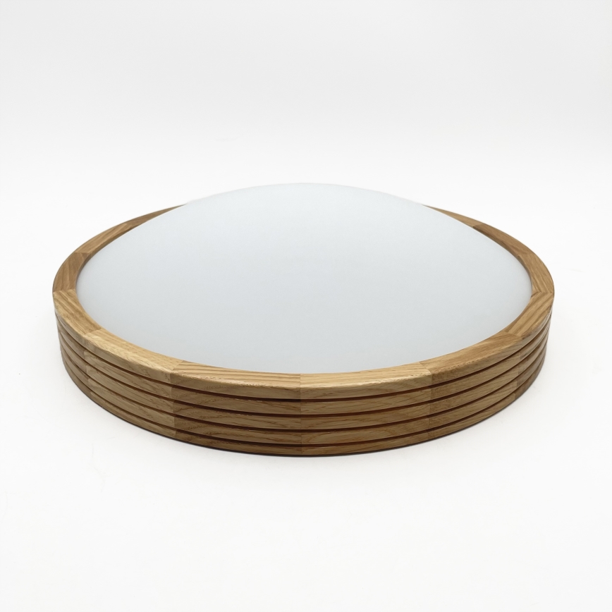 Brilagi - LED stropna svjetiljka CARVALHO MODERN SLIM 2xE27/60W/230V Ø 37,5 cm hrast