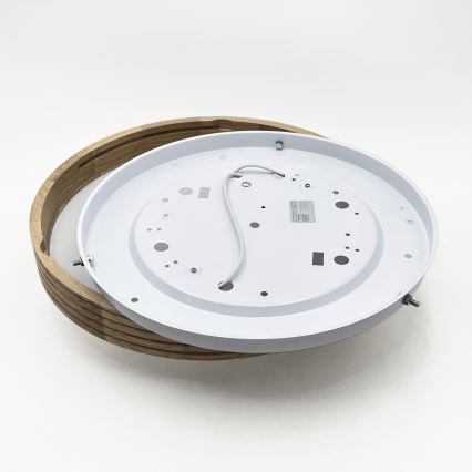 Brilagi - LED stropna svjetiljka CARVALHO MODERN SLIM 2xE27/60W/230V Ø 37,5 cm hrast