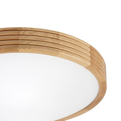 Brilagi - LED stropna svjetiljka CARVALHO MODERN SLIM 2xE27/60W/230V Ø 37,5 cm hrast