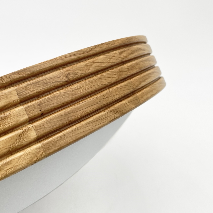 Brilagi - LED stropna svjetiljka CARVALHO MODERN SLIM 2xE27/60W/230V Ø 37,5 cm hrast