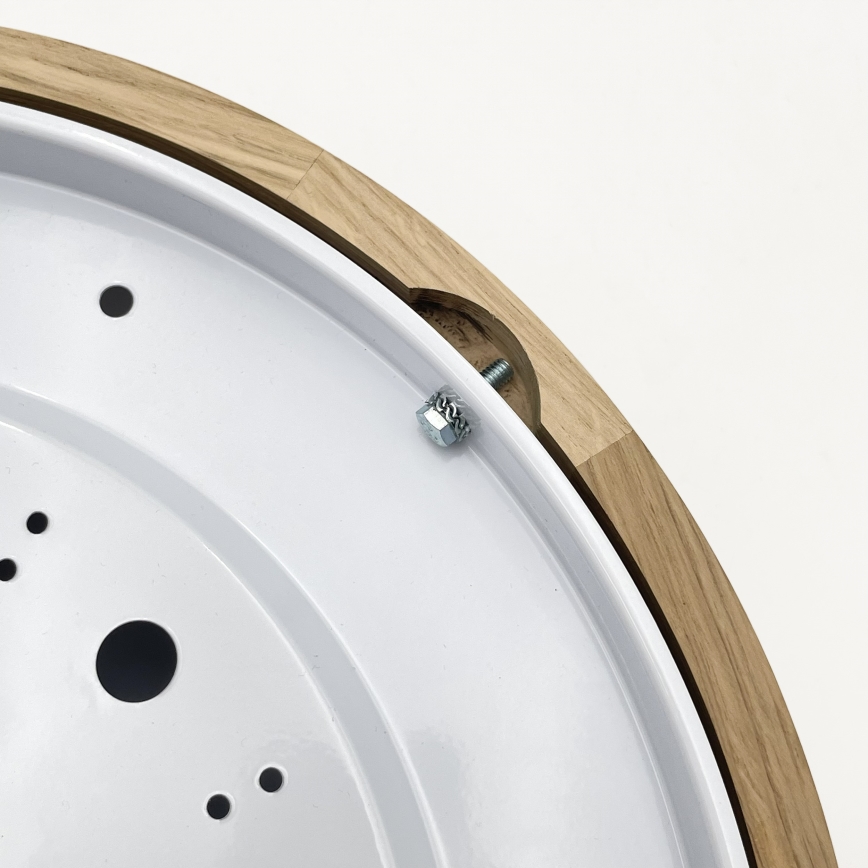 Brilagi - LED stropna svjetiljka CARVALHO MODERN SLIM 2xE27/60W/230V Ø 37,5 cm hrast