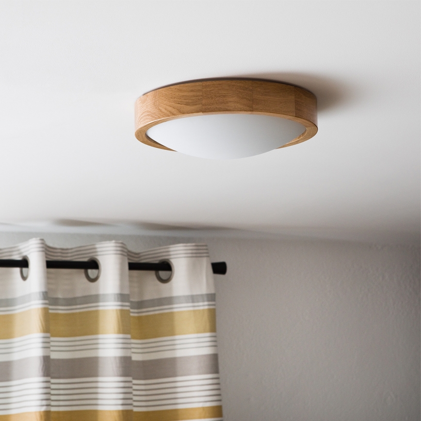 BRILAGI - LED stropno svjetlo CARVALHO SLIM 1xE27/15W/230V hrast, Ø 27 cm