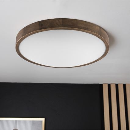 BRILAGI - LED stropno svjetlo CARVALHO SLIM 3xE27/15W/230V hrast/orah, promjer 47 cm