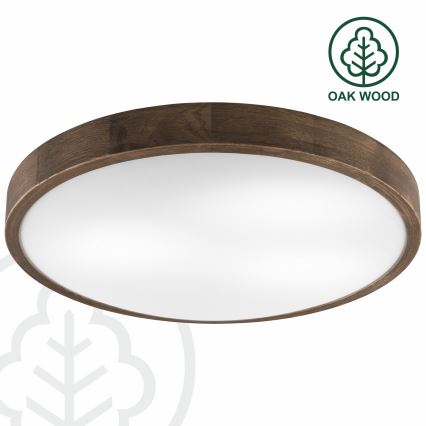 BRILAGI - LED stropno svjetlo CARVALHO SLIM 3xE27/15W/230V hrast/orah, promjer 47 cm