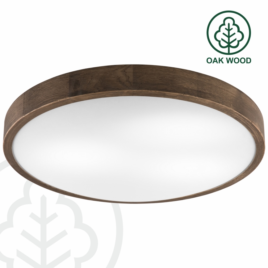 BRILAGI - LED stropno svjetlo CARVALHO SLIM 3xE27/15W/230V hrast/orah, promjer 47 cm