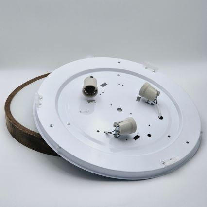 BRILAGI - LED stropno svjetlo CARVALHO SLIM 3xE27/15W/230V hrast/orah, promjer 47 cm