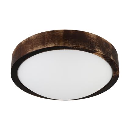 Brilagi - LED stropno svjetlo CARVALHO SLIM SMOKEY LED/20W/230V hrast, promjer 27,5 cm