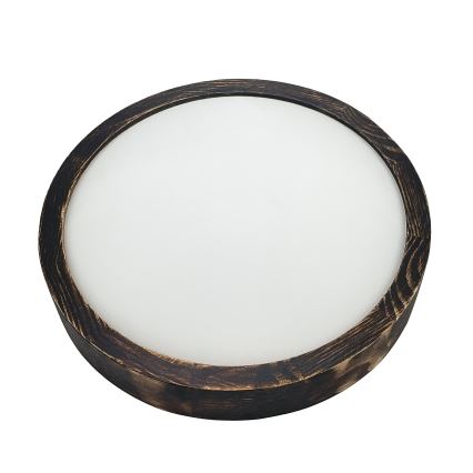 Brilagi - LED stropno svjetlo CARVALHO SLIM SMOKEY LED/20W/230V hrast, promjer 27,5 cm