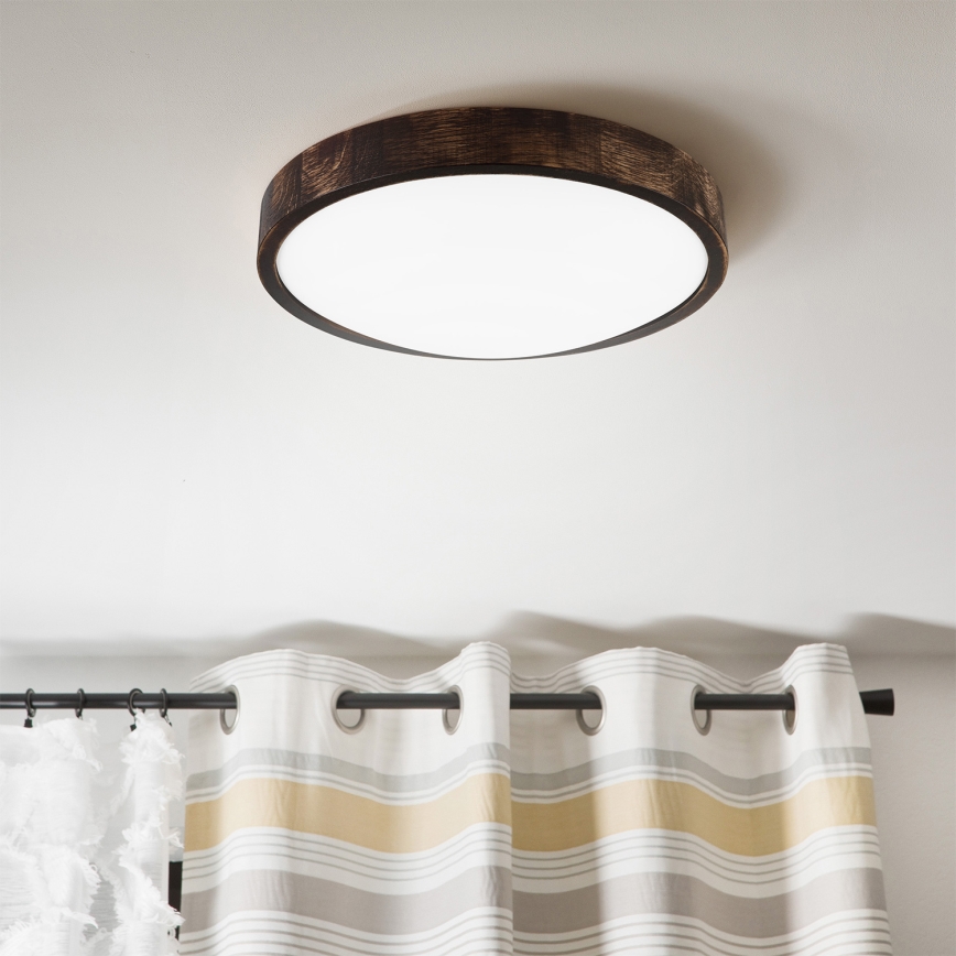 Brilagi - LED stropno svjetlo CARVALHO SLIM SMOKEY LED/36W/230V hrast promjer 37,5 cm