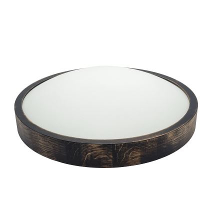 Brilagi - LED stropno svjetlo CARVALHO SLIM SMOKEY LED/36W/230V hrast promjer 37,5 cm