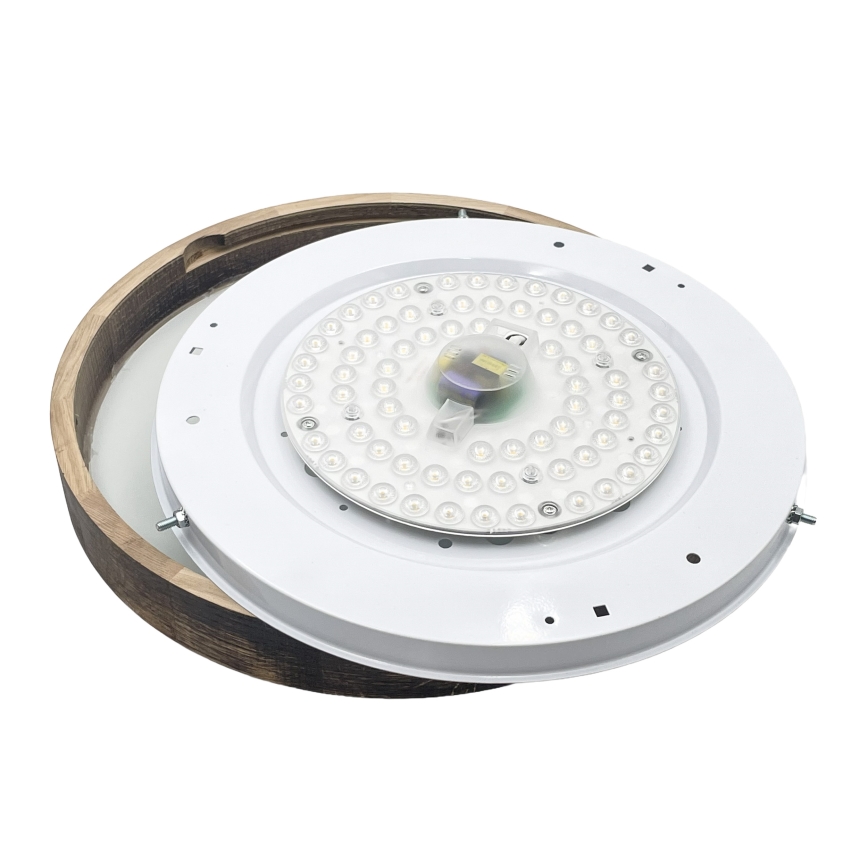 Brilagi - LED stropno svjetlo CARVALHO SLIM SMOKEY LED/36W/230V hrast promjer 37,5 cm