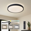 Brilagi - LED stropno svjetlo CORVO, s mogućnošću prigušivanja, LED/72W/230V, 3000-6000K, crno, Ø 50 cm + daljinski upravljač