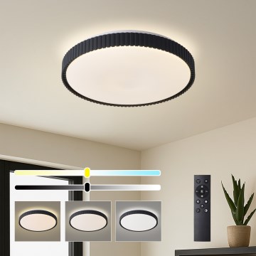 Brilagi - LED stropno svjetlo CORVO, s mogućnošću prigušivanja, LED/72W/230V, 3000-6000K, crno, Ø 50 cm + daljinski upravljač