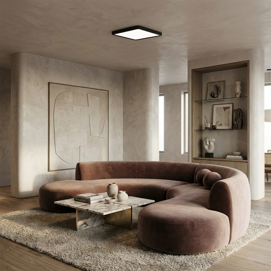 Brilagi - LED stropno svjetlo ESTELA SQUARE LED/24W/230V 31x31 cm crno
