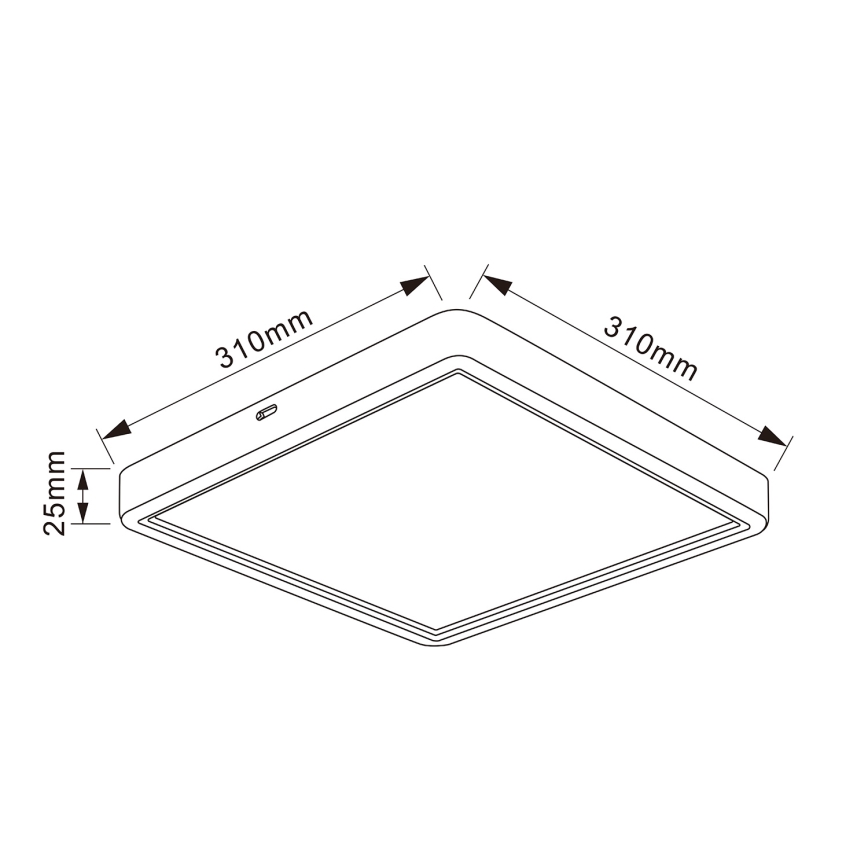 Brilagi - LED stropno svjetlo ESTELA SQUARE LED/24W/230V 31x31 cm crno