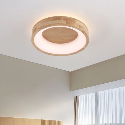 Brilagi - LED stropna svjetiljka FALCON WOOD LED/30W/230V 3000/4000/6000K Ø 45 cm drvo