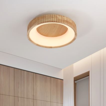 Brilagi - LED stropna svjetiljka FALCON WOOD MODERN LED/30W/230V 3000/4000/6000K Ø 45 cm drvo