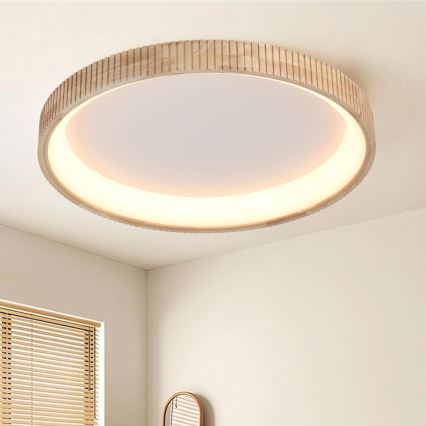 Brilagi - LED stropna svjetiljka FALCON WOOD MODERN LED/60W/230V 3000/4000/6000K promjer 80 cm drvo