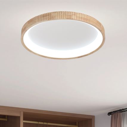 Brilagi - LED stropna svjetiljka FALCON WOOD MODERN LED/60W/230V 3000/4000/6000K promjer 80 cm drvo