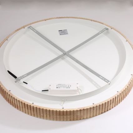 Brilagi - LED stropna svjetiljka FALCON WOOD MODERN LED/60W/230V 3000/4000/6000K promjer 80 cm drvo